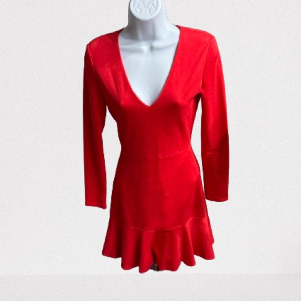 NWOT Red Alice+Olivia Peplum Dress